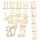 10pcs Wooden Wedding Table Number Seat Cards Ornament Craft (One to Ten)