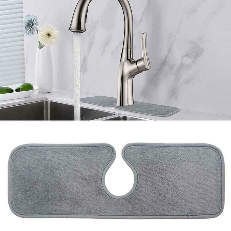 Absorbent Mats Kitchen Faucet Sink Microfiber Splash Guard Supplies Home K1V6