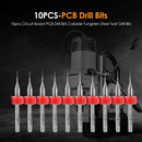 10pcs Circuit Board PCB Drill Bits Tungsten Steel Twist Drill Bits (0.2mm) Newly