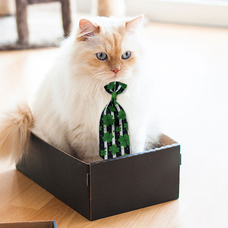 Dog Neck Tie St. Patricks Day Costume Pet Dog Cat Ties Collar - Irish Shamroc