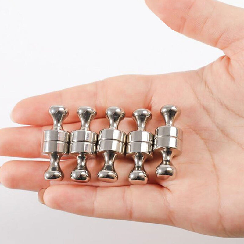 Nickel Magnetic Push Pins Portable Durable Magnets Hooks Hanger for Office