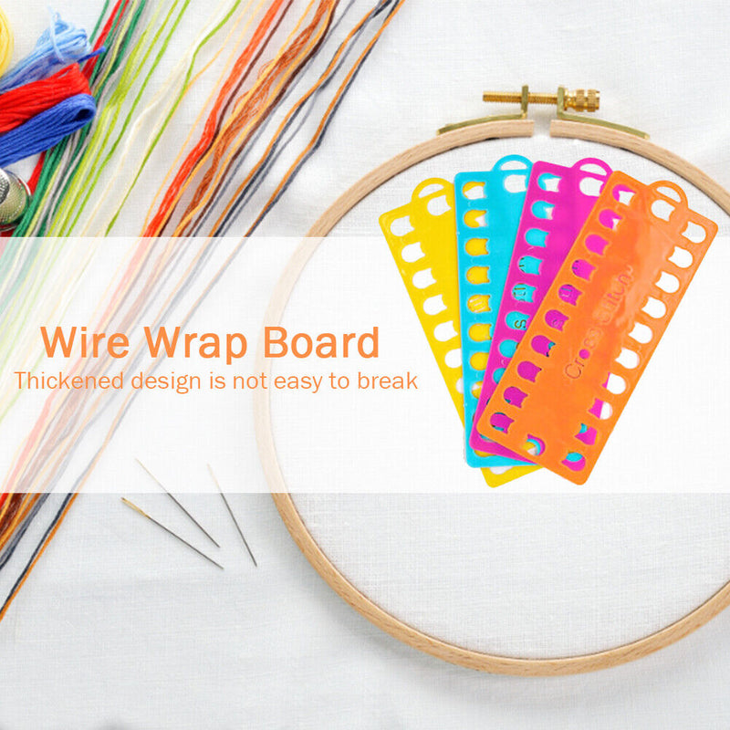 Plastic Wraping Boards, 4 Sewing Thread Organizers, Storage Tools