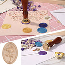 DIY Oval Rose Sealing Wax Stamp Wedding Custom Invitations Metal Head Decor