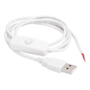 1m 5V USB Power Supply Cable 2-Pin USB 2.0 Male Cord Extension DIY with Switch