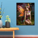 5D DIY Diamond Painting Butterfly Fairy Girl Full Round Rhinestone Wall Drawing