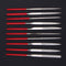 10Pcs Guitar Violin Zither Diamond File Needle Handle Files Instrument DIY Newly