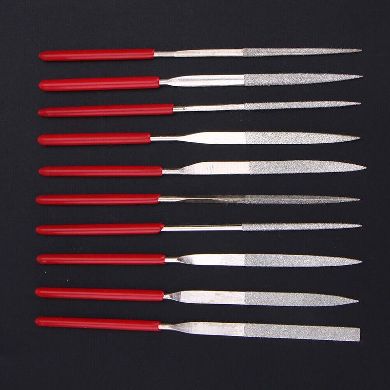 10Pcs Guitar Violin Zither Diamond File Needle Handle Files Instrument DIY Newly