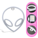LED Alien Neon Signs Light Wall Decor for Bedroom Halloween (Pink Yellow) Newly