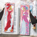 2pcs DIY Diamond Painting Leather Bookmark Lady Mosaic Special-shaped Drill Art