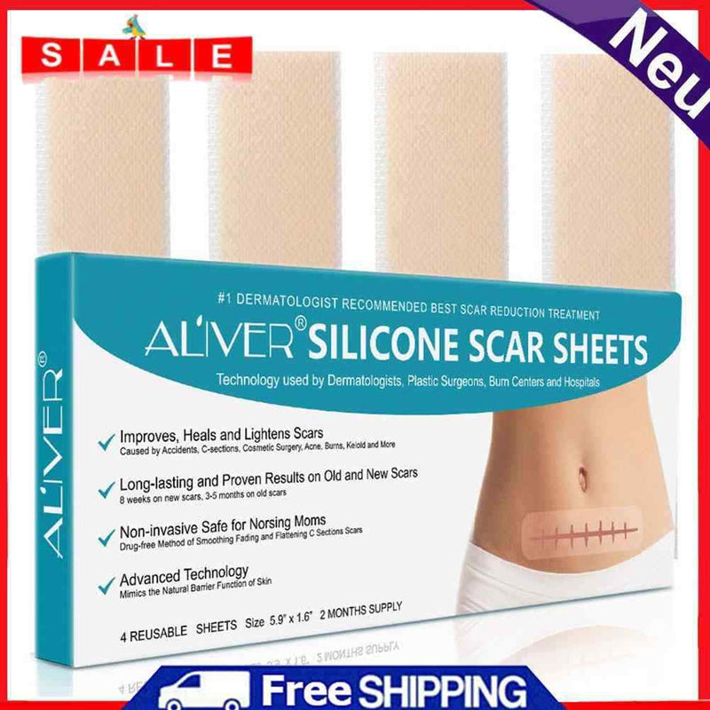 4pcs Self-Adhesive Scar Patch Medical Burn Scratch Sheet Skin Repair