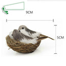 2* Artificial Bird Feathered Realistic Sparrow Home Ornament Decor Garden N9W4