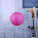 10Pcs  Round Paper Lantern DIY Hanging Ball Lamp Wedding Decor(Rose Red)