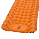 Outdoor Sleeping Pad Built-in Foot Air Pump Inflatable Mattress (Orange)