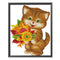 14CT Counted Cross Stitch Kits DIY Sunflower Cat Embroidery Home Needlework