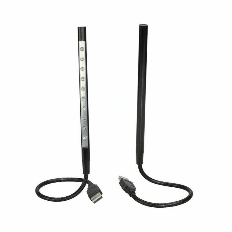 Mini 10 LEDs USB Light Flexible Metal LED Lamp Book For Lapto Reading P8B1 I0D3