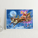 Santa Oil Paint By Numbers Kits Canvas DIY Picture Hand Painted Wall Art Cr