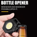 #A COB LED Keychains Flashlight Type-C USB Rechargeable Multifunctional Torch La