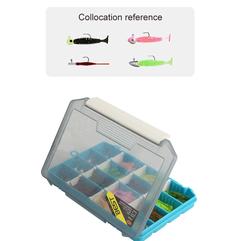 216pcs Soft Fishing Lures Metal Artificial Soft Bait Fishing Tackle Accesso