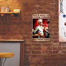 Chef Drink Red Wine Retro Rectangular Iron Painting Sign Plaque Poster Art