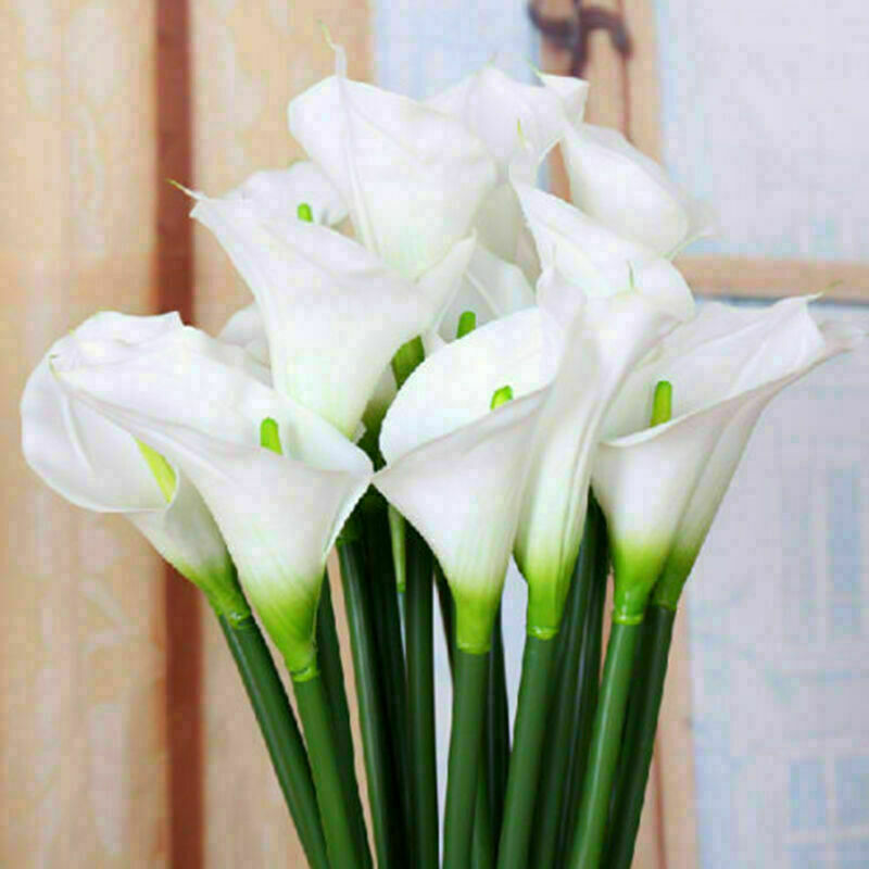 Weiß künstliche Calla-Lilie blüht Blumenstrauß Garden Hochze D6F9 G7K5 W9U5 X7M4