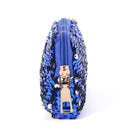 Sequins Pencil Case Cosmetics Bags Women Girl Purse Clutch Pen Bags (Blue)