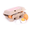 6pcs Kids Wooden Simulation Eggs Kitchen Pretend Play Easter Decor Children Toys