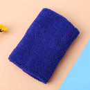 1 Pair Sweatband Towel Hand Band Gym Tennis Wristbands Wrist Support(Blue)