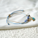 Day present Adjustable Charm Rope Bracelet Couples Bracelet Hand Chain Moon