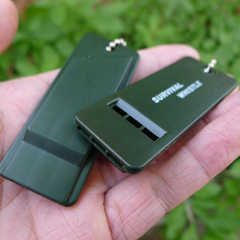 10pcs Plastic Rescue Survival Whistle Triband Camping Emergency Signal Rescue