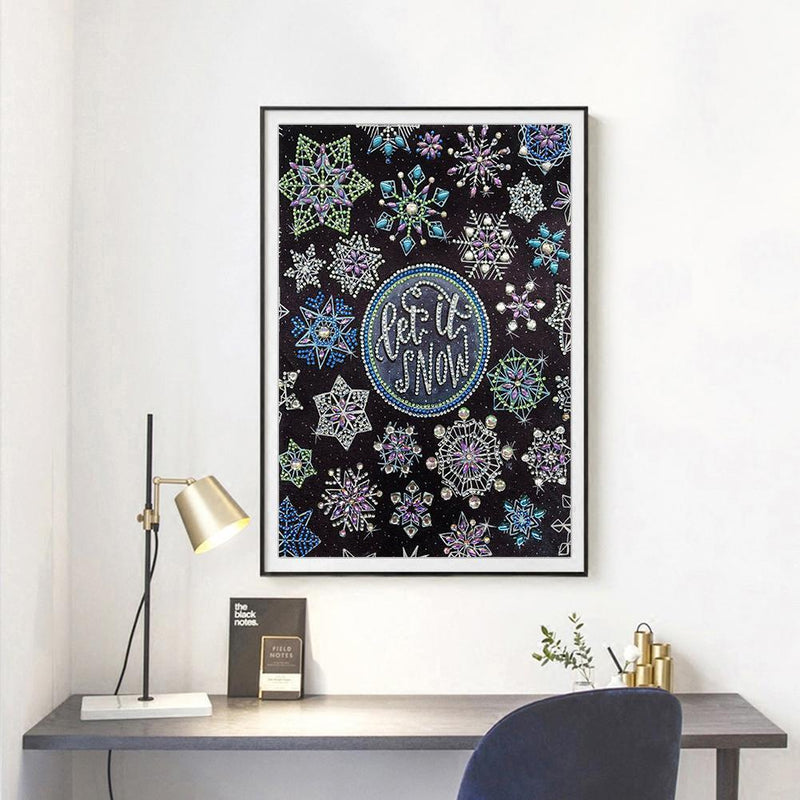 5D DIY Special Shaped Diamond Painting Snowflake Cross Stitch Craft Kits