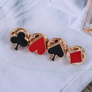 Accessories Funny Poker Shaped Alloy Brooches Collar Pins Boutonniere Badges