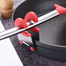 Stainless Steel Pot Side Clip Anti-scalding Spoon Holder Gadget (Red)