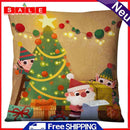 Weihnachtskissen aus Leinen fÃ¼r Auto, BÃ¼ro, Sofakissen, 45 x 47 cm