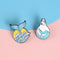 Whale Lapel Pin Corsage Collar Badge Enamel Cartoon Brooch "I Love You 3000"