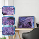 5D DIY Special Shaped Diamond Painting Purple Horse Cross Stitch Embroidery