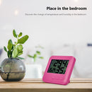 Thin Digital Thermometer Hygrometer LCD Temperature Humidity Meter (Red)