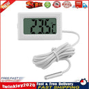 Thermometer LCD Temperature Meter Refrigerator Aquarium Monitor (White) Newly