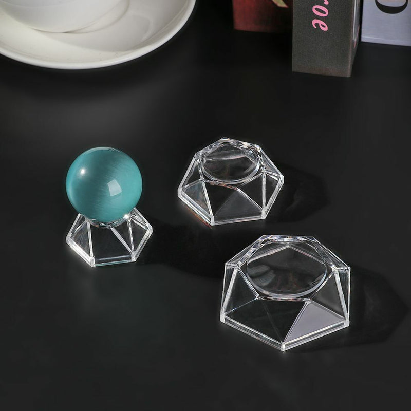 Display Stand Quartz Sphere Holder Transparent Pedestal Crystal Ball Base