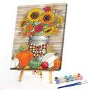 Sunflower in Vase Oil Paint By Numbers Kits DIY Handpainted on Canvas Home Decor