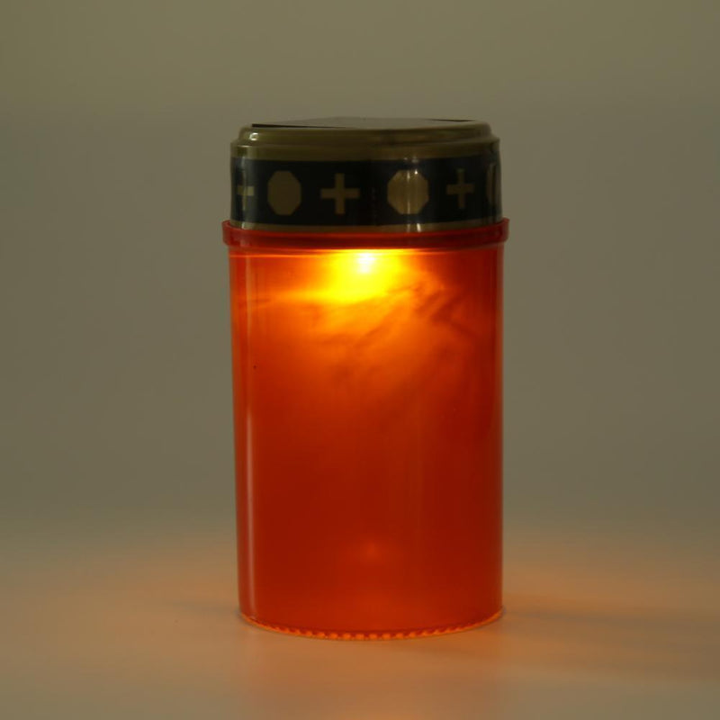 Waterproof Flameless Solar LED Decorative Tea Light Cemetery Ritual Candle Lamp