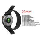 Nylon Loop Strap for Garmin Fenix 7/6 Pro/5/5 Plus Watch Band (22mm Black)