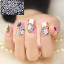 500pcs Glitter Shimmer Sharp Tip Nail Art Rhinestones Manicure Charm (White