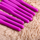 8 sizes Soft Plastic Handle Home Aluminum Crochet Knit Hook Needle Purple