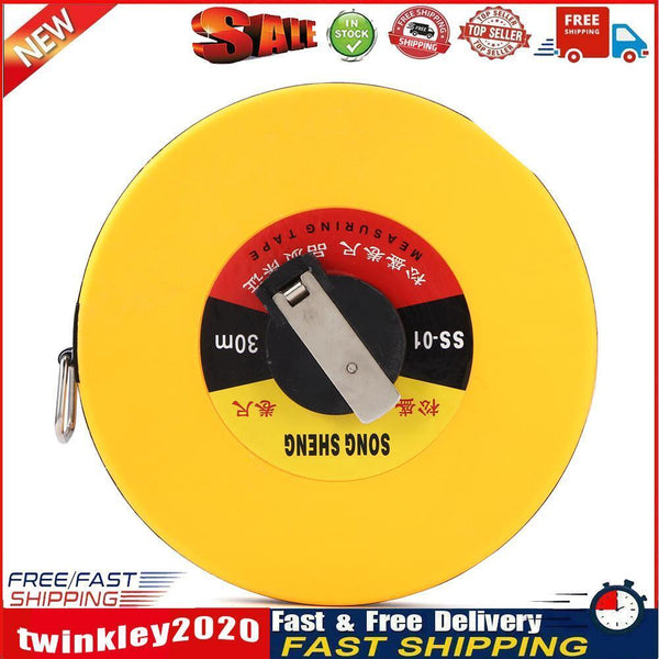 Fiberglass Tape Measure Building Surveying Distance Measuring Meter (30m) Newly
