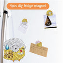 4pcs Full Drill Special Shaped Chicken Pattern Diamond Painting Fridge Magnet