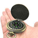 Portable Metal Retro Pocket Watch Compass Outdoor Navigation Flip Compasses