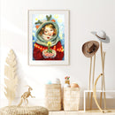 40x53cm Cross Stitch Full Embroidery Kit Christmas Girl Home Decoration Stamped