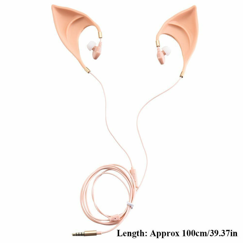 Elves Stereo Silica Gel Elf Ears Earphone Fairy In-Ear Headphone Earbuds