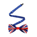 Jubilee Celebration Bow Tie Adjustable Union Jack Bow British Flag Tie Neck P9M9