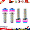 RISK 4pcs MTB Road Bike Disc Brake Clamp Crank Screws (Dazzling M6x18) Newly